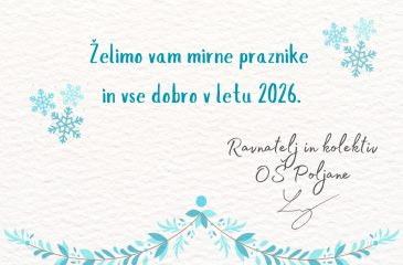 Voščilo kolektiva OŠ Poljane 2026