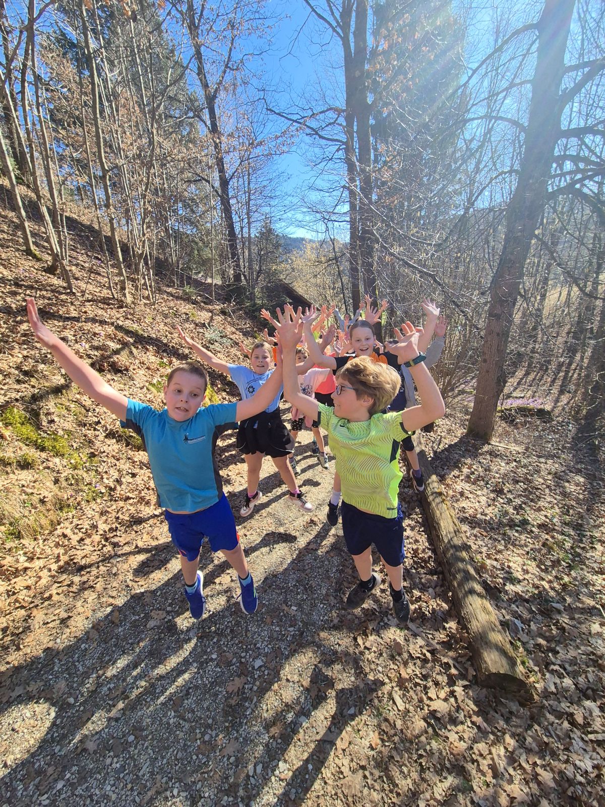 Razigrani otroci v gozdu - 1