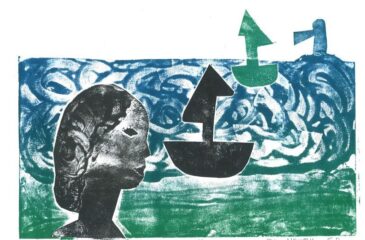 Kraj na horizontu - likovni izdelek Ize Novak, 5. razred