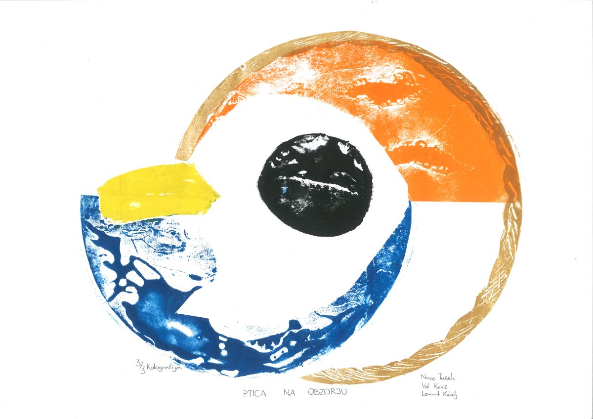 Kraj na horizontu - likovni izdelek Naceta Tuška, Vida Koviča in Lenarta Koklja, 6. razred