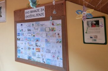 Ilustracije na panoju - ob zaključku projekta Ekobranje za ekoživljenje